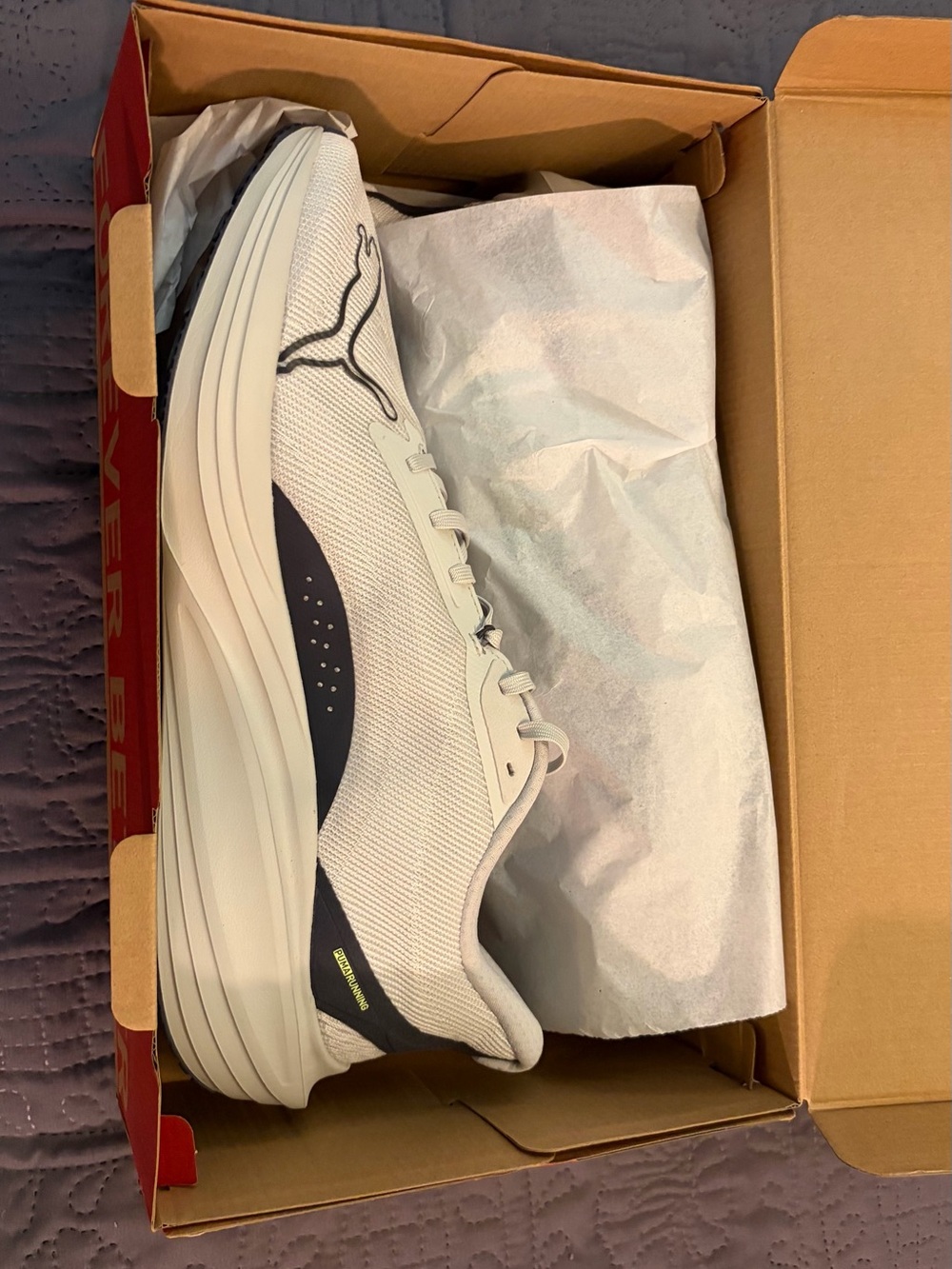 Puma Men’s White and Black Athletic Running Shoe